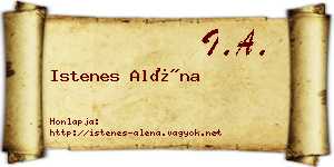 Istenes Aléna névjegykártya